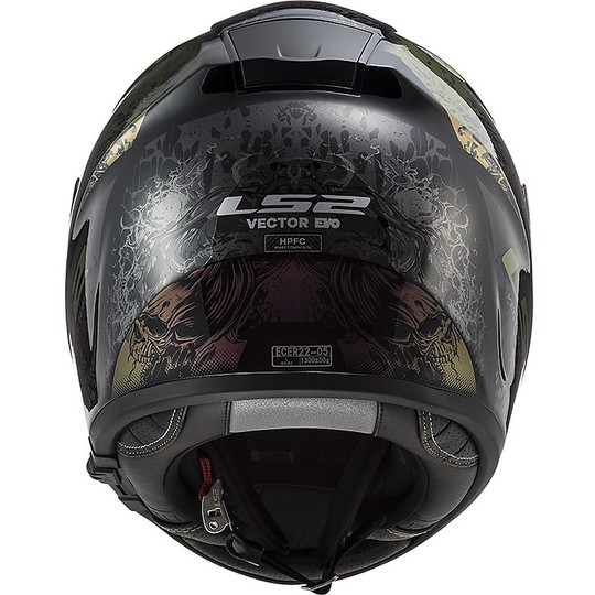 Full Face Motorcycle Helmet In HPFC Ls2 FF397 VECTOR EVO Swipe Rainbow
