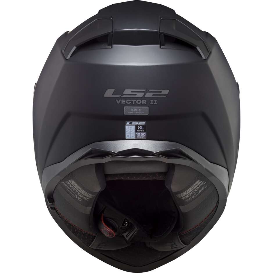 Full Face Motorcycle Helmet In HPFC Ls2 FF811 VECTOR II Solid Matt Black