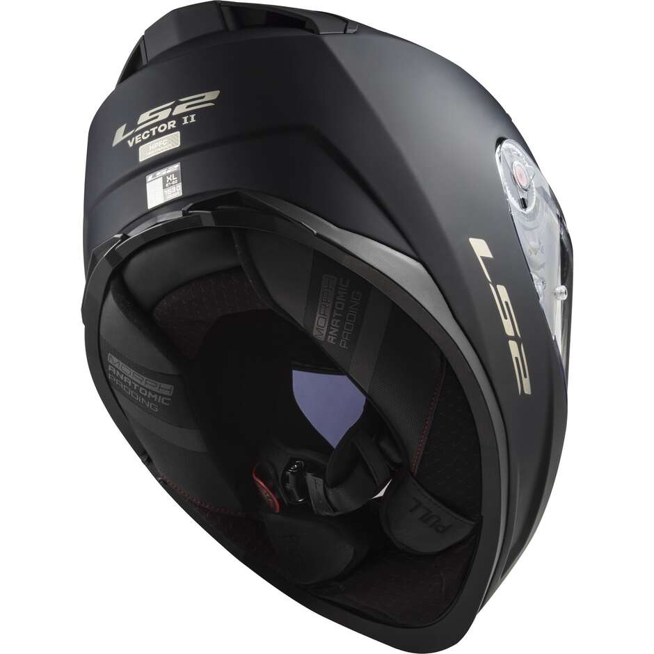 Full Face Motorcycle Helmet In HPFC Ls2 FF811 VECTOR II Solid Matt Black