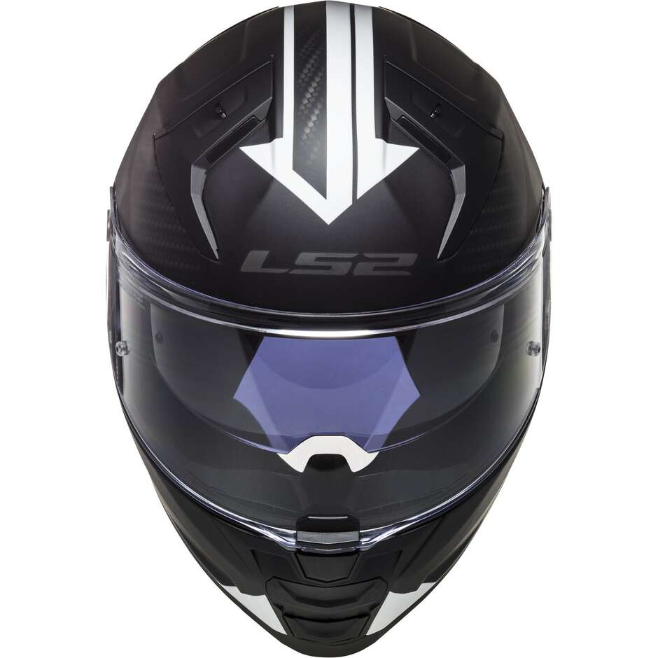 Full Face Motorcycle Helmet In HPFC Ls2 FF811 VECTOR II Splitter Black White