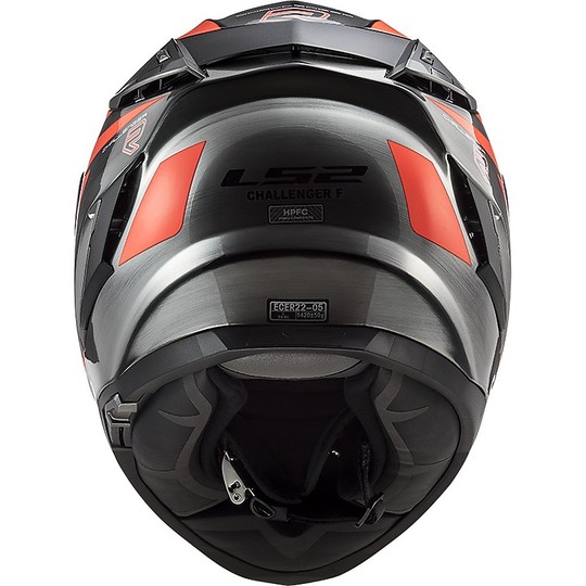 Full Face Motorcycle Helmet In HPFC Touring Ls2 FF327 CHALLENGER Cannon Fluo Orange Jeans