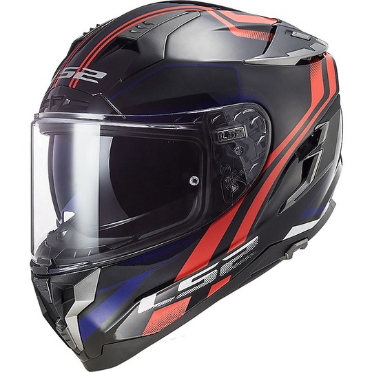 Full Face Motorcycle Helmet In HPFC Touring Ls2 FF327 CHALLENGER Propeller Black Red Blue