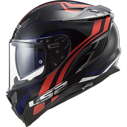 Full Face Motorcycle Helmet In HPFC Touring Ls2 FF327 CHALLENGER Propeller Black Red Blue