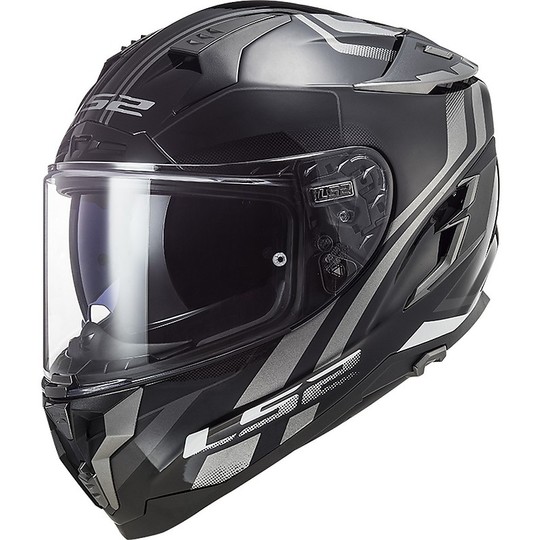 Full Face Motorcycle Helmet In HPFC Touring Ls2 FF327 CHALLENGER Propeller Black Titanium