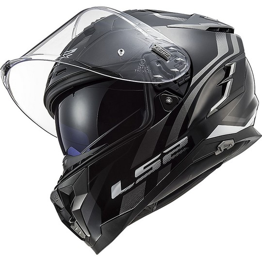 Full Face Motorcycle Helmet In HPFC Touring Ls2 FF327 CHALLENGER Propeller Black Titanium