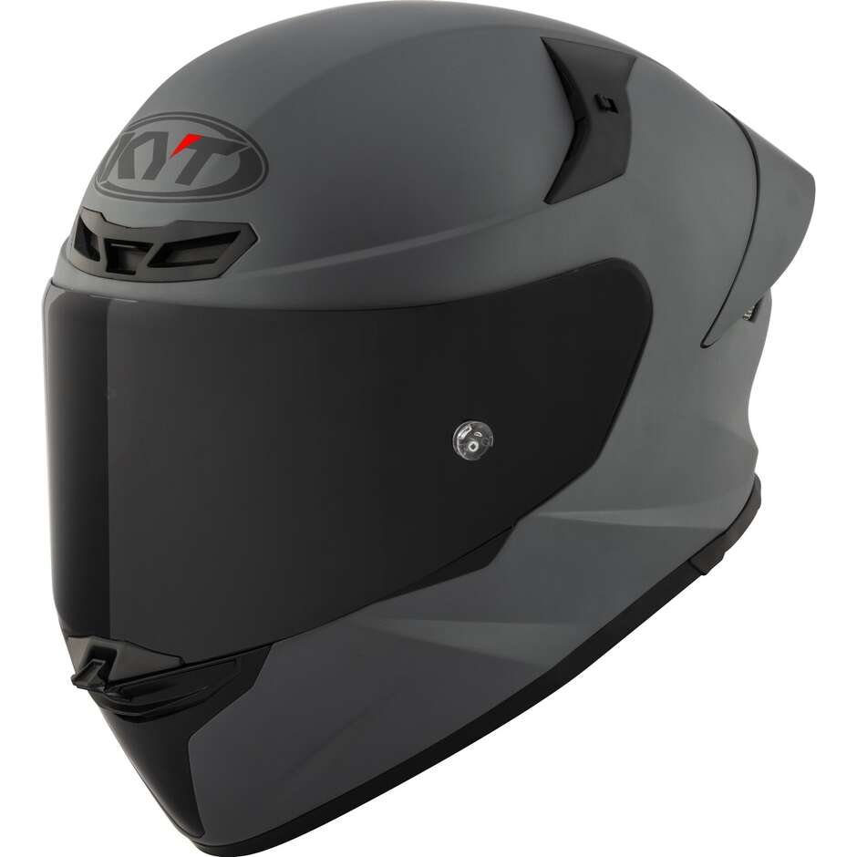 Full Face Motorcycle Helmet Kyt KYT TT-REVO PLAIN Matt GRL Grey