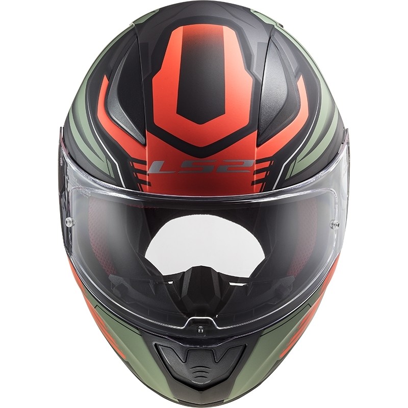 Full Face Motorcycle Helmet Ls2 FF353 Rapid GALE Black Red Green Opaque