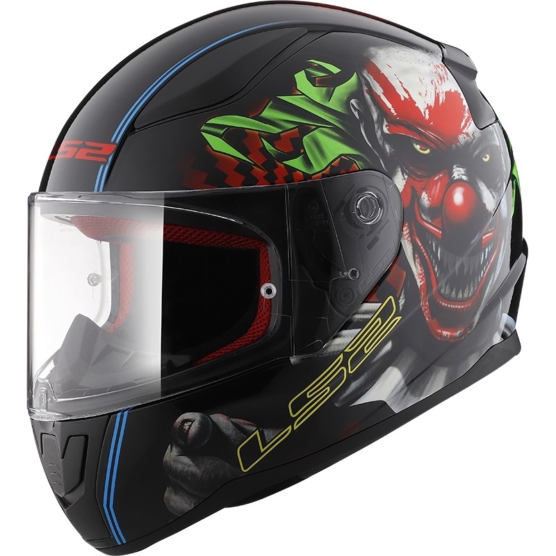 Full Face Motorcycle Helmet Ls2 FF353 Rapid HAPPY DREAMS Black