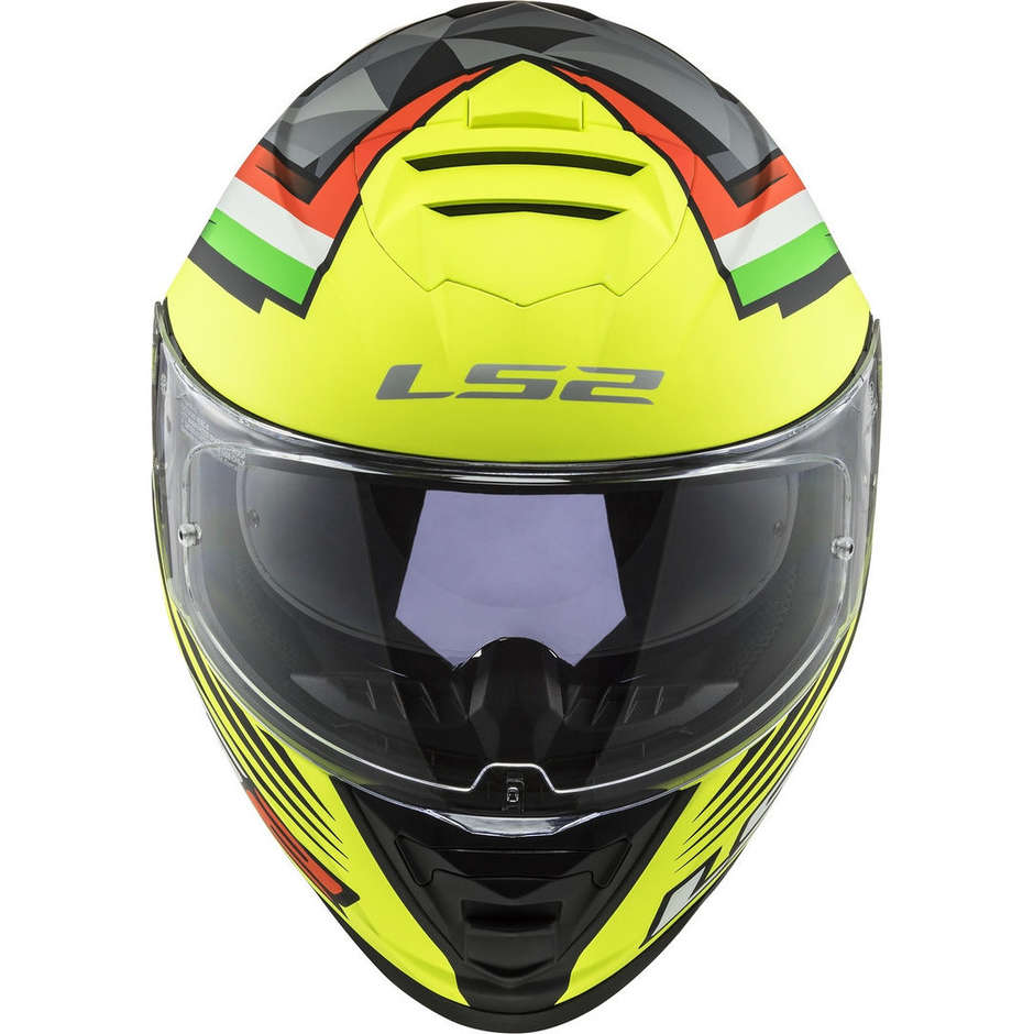 Full Face Motorcycle Helmet Ls2 FF800 STORM Replica NEPA Yellow Fluo Black