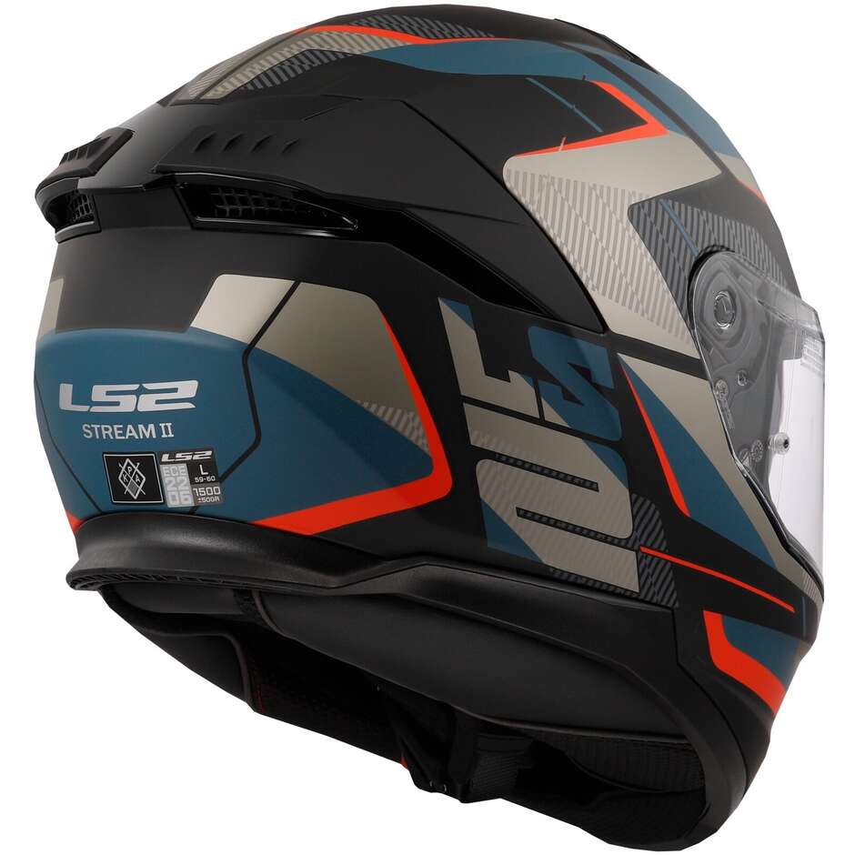 Full Face Motorcycle Helmet Ls2 FF808 STREAM II Road Black Gray Blue Red Matt