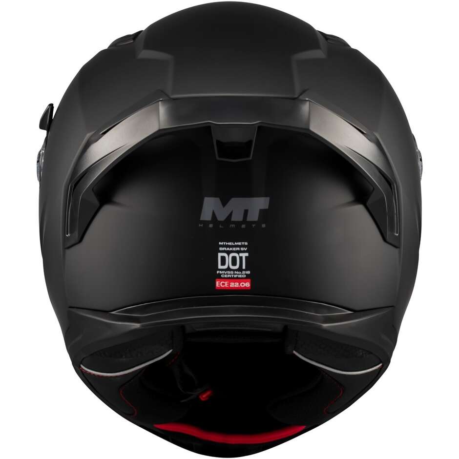 Full Face Motorcycle Helmet Mt Helmets BRAKER SV PURE A1 Matt Black