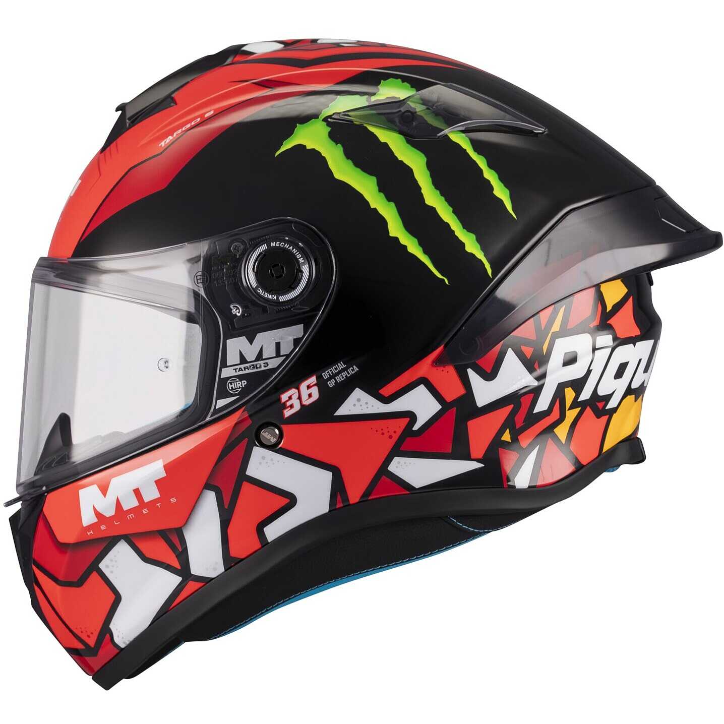 Full Face Motorcycle Helmet Mt Helmets TARGO S PIQUERAS B5 Glossy