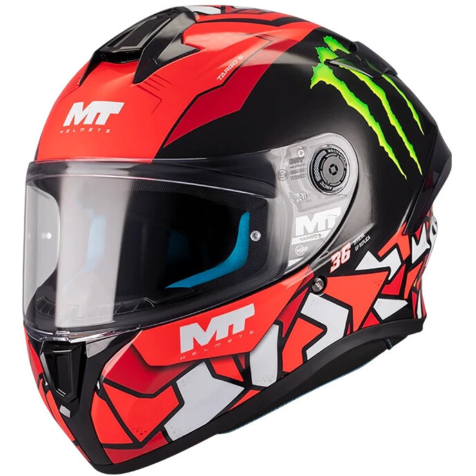Full Face Motorcycle Helmet Mt Helmets TARGO S PIQUERAS B5 Glossy