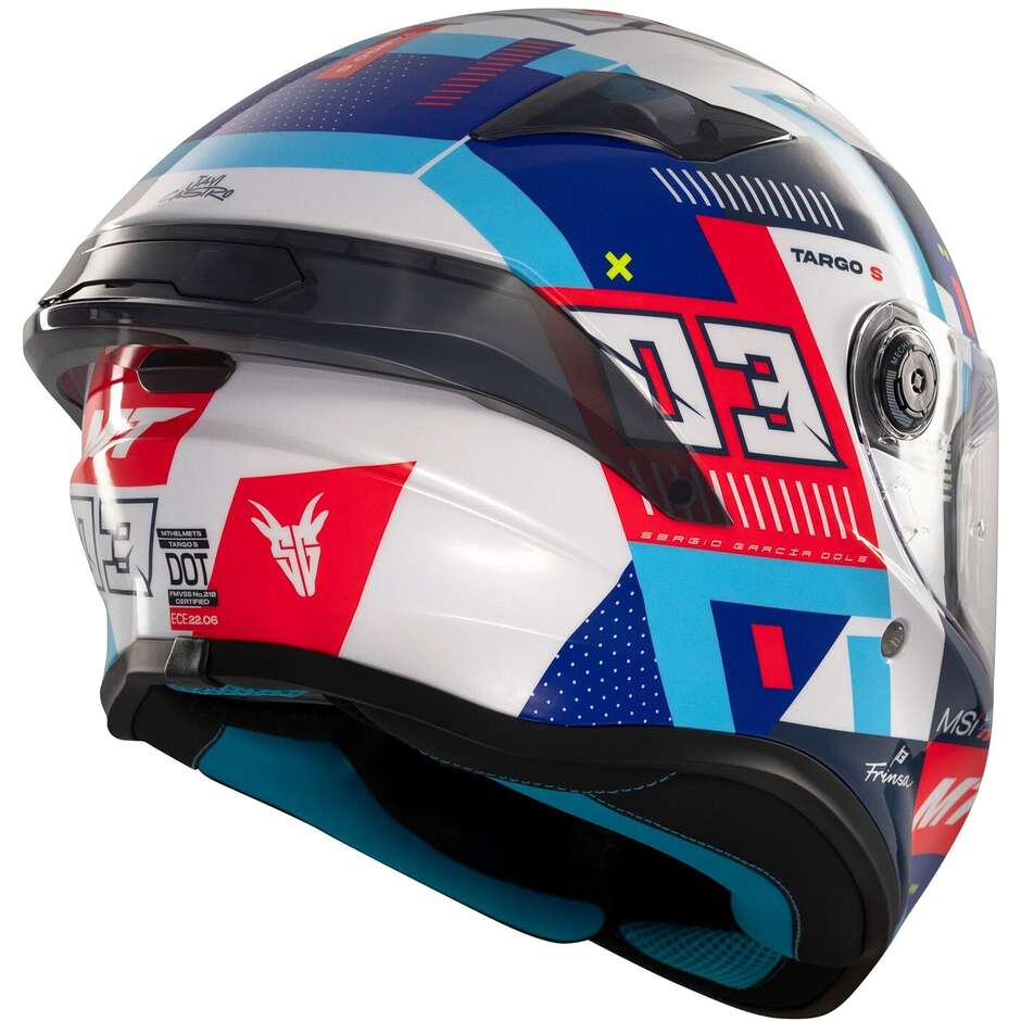 Full Face Motorcycle Helmet Mt Helmets TARGO S SERGIO GARCIA 2024 D7 Glossy