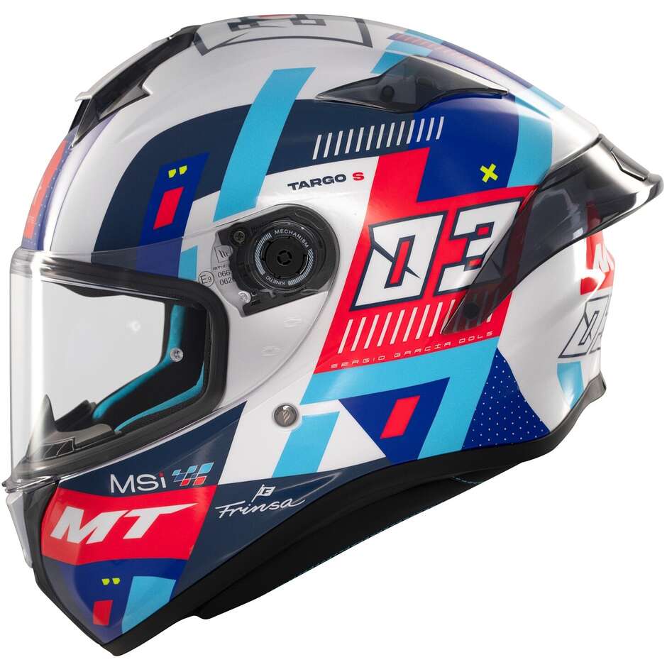 Full Face Motorcycle Helmet Mt Helmets TARGO S SERGIO GARCIA 2024 D7 Glossy