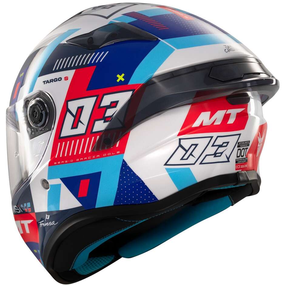 Full Face Motorcycle Helmet Mt Helmets TARGO S SERGIO GARCIA 2024 D7 Glossy