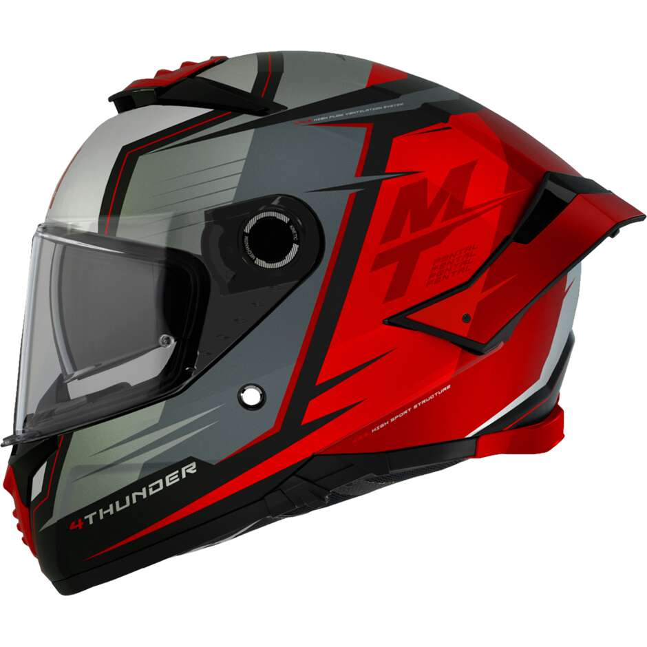 Full Face Motorcycle Helmet Mt Helmets THUNDER 4 SV PENTAL B5 Matt Red