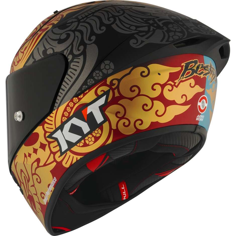 Full Face Motorcycle Helmet Racing Kyt KX-1 RACE GP BASTIANINI IDN REPLICA 23 Matt