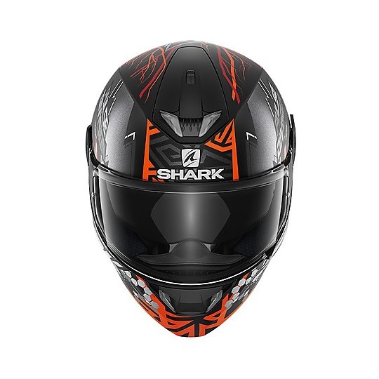 Full Face Motorcycle Helmet Shark SKWAL 2.2 Noxxys Mat Black Orange Matt