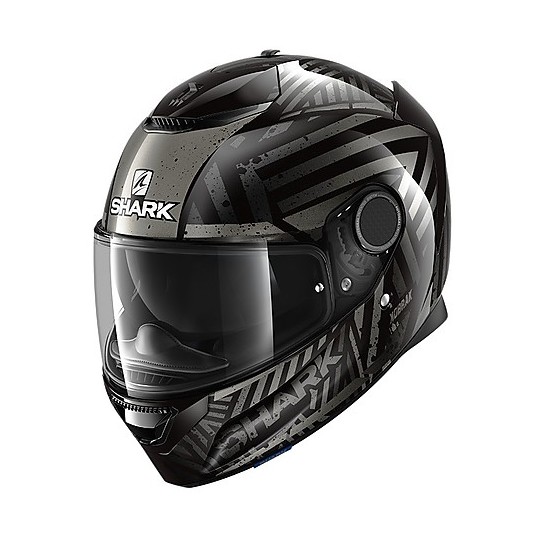 Full-Face Motorcycle Helmet Shark SPARTAN 1.2 Kobrak Black Gray