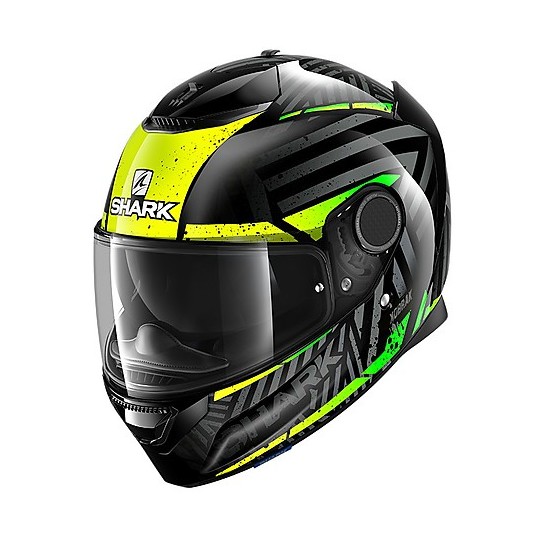 Full-Face Motorcycle Helmet Shark SPARTAN 1.2 Kobrak Black Yellow Fluo