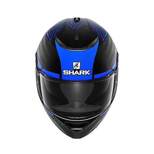 Full Face Motorcycle Helmet Shark SPARTAN 1.2 Kobrak Mat Black Blue Matt