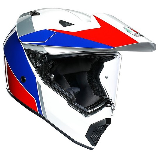 Full Face Motorcycle Helmet Touring AGV AX9 Multi ATLANTE White Blue Red
