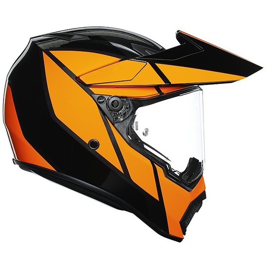 Full Face Motorcycle Helmet Touring AGV AX9 Multi TRAIL Gunmetal Orange