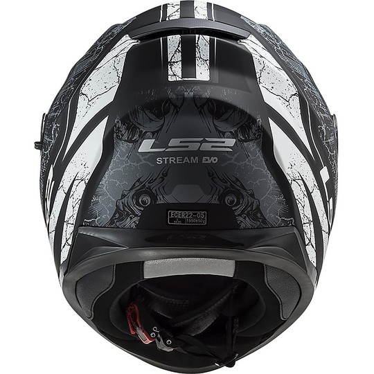 Full Face Motorradhelm Doppelvisier Ls2 FF320 STREM EVO Throne Schwarz Titan Matt