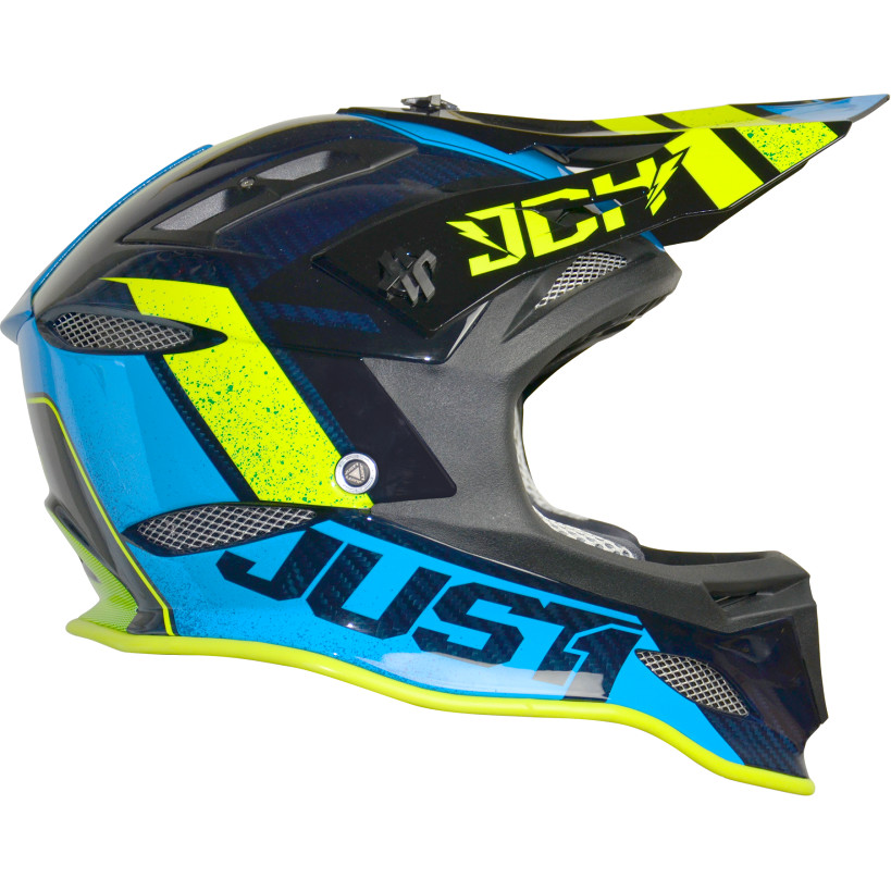 Full Face MTB Bike Helmet DownHill Just1 JHD + MIPS ASSAULT Blue Yellow