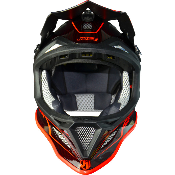 Full Face MTB Bike Helmet DownHill Just1 JHD + MIPS ELEMENTS Black Red