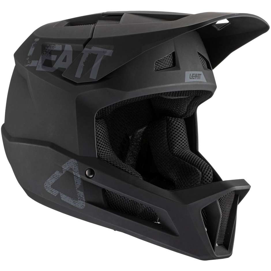 Full Face MTB Bike Helmet Leatt 1.0 DH V21.1 Black