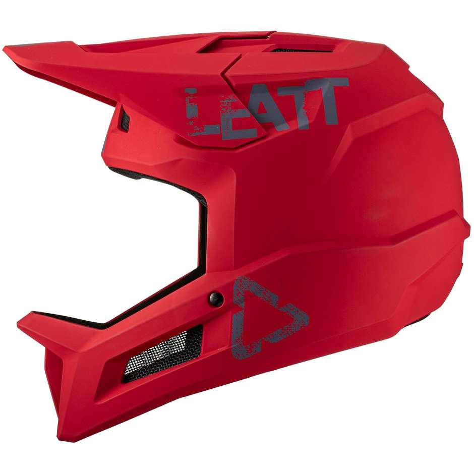 Full Face MTB Bike Helmet Leatt 1.0 DH V21.1 Chilli