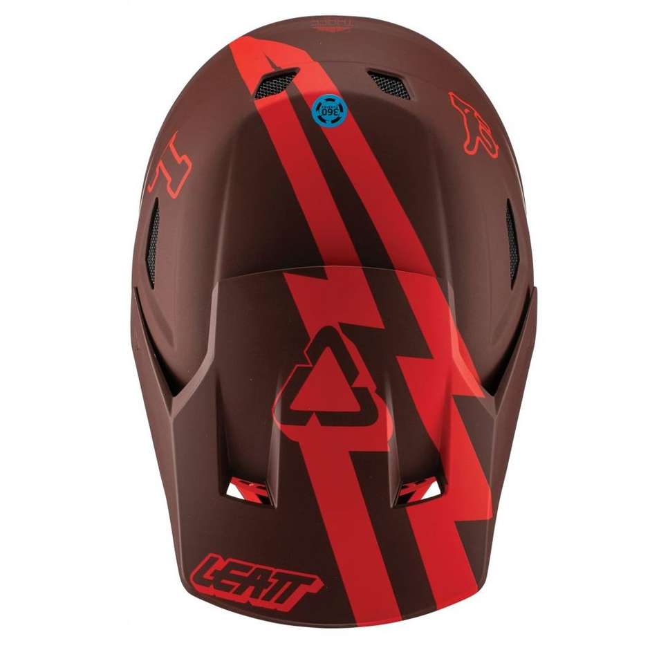 Full-Face MTB Helmet in Leatt DBX 3.0 v19.3 Stadium Ruby Fiber