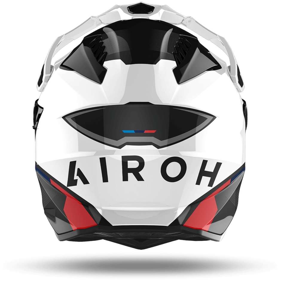 Full Face On-Off Motorcycle Helmet Touring Airoh COMMANDER Factor Glossy White