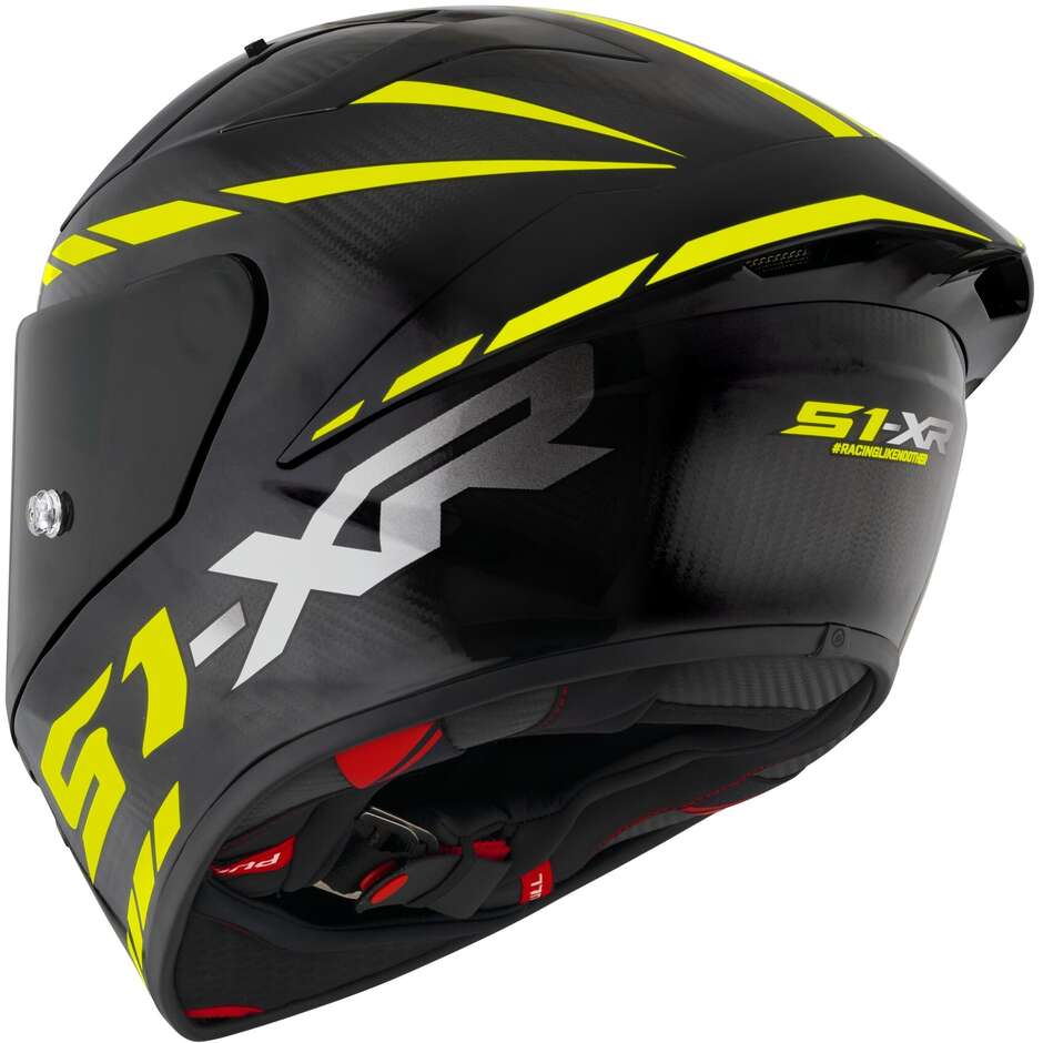 Full Face Racing Motorcycle Helmet Suomy S1-XR GP CARBON HYPERSONIC Yellow FIM