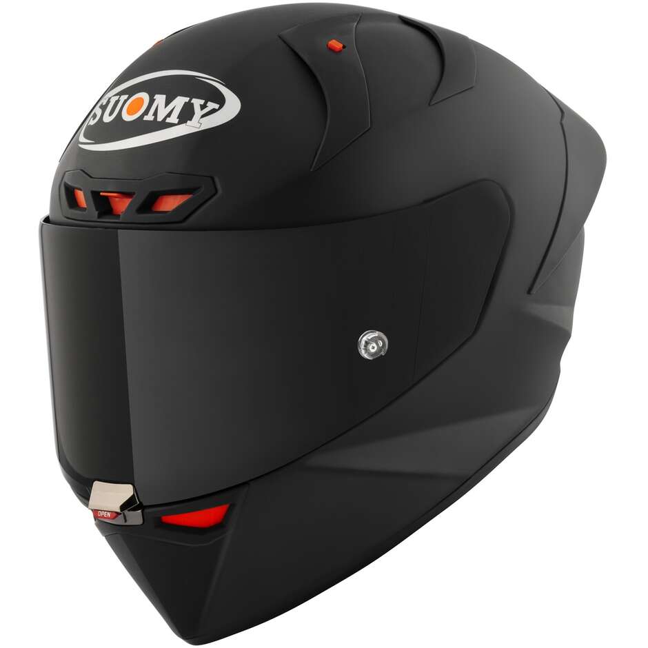 Full Face Racing Motorcycle Helmet Suomy S1-XR GP PLAIN Matt Black FIM