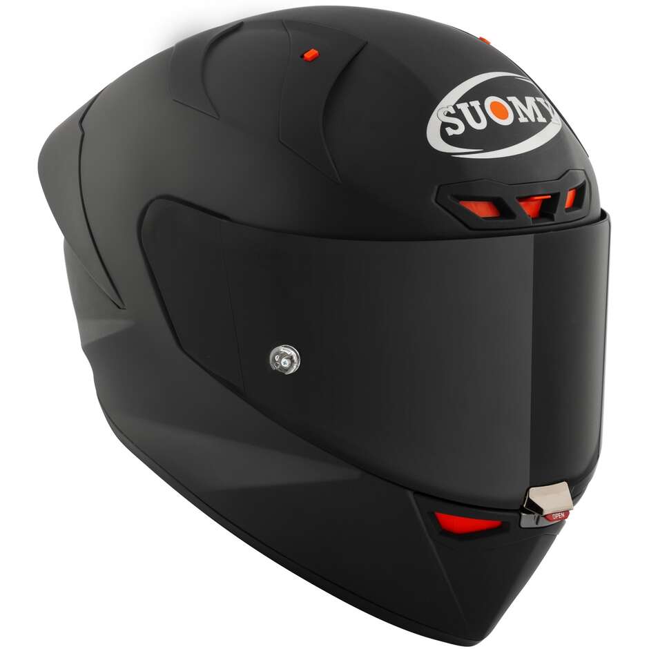 Full Face Racing Motorcycle Helmet Suomy S1-XR GP PLAIN Matt Black FIM