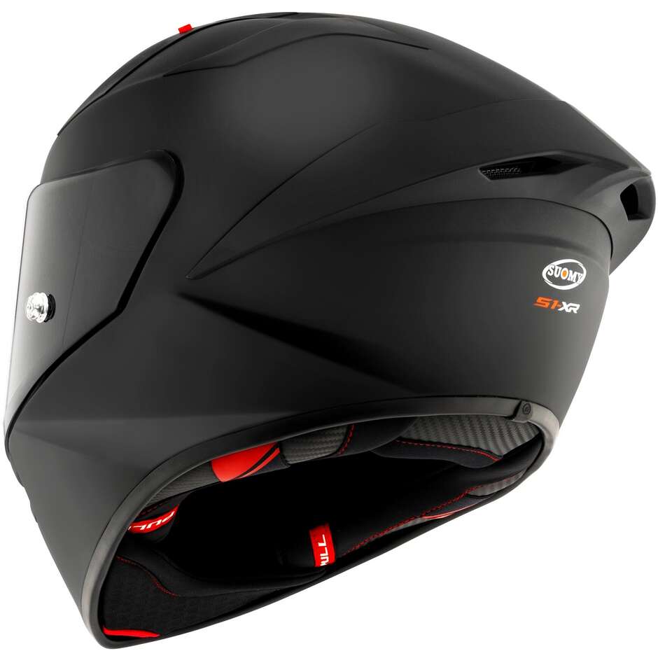 Full Face Racing Motorcycle Helmet Suomy S1-XR GP PLAIN Matt Black FIM