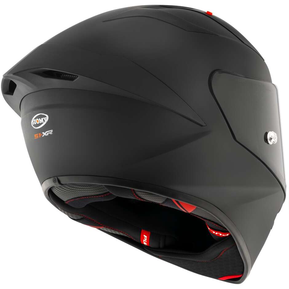 Full Face Racing Motorcycle Helmet Suomy S1-XR GP PLAIN Matt Black FIM
