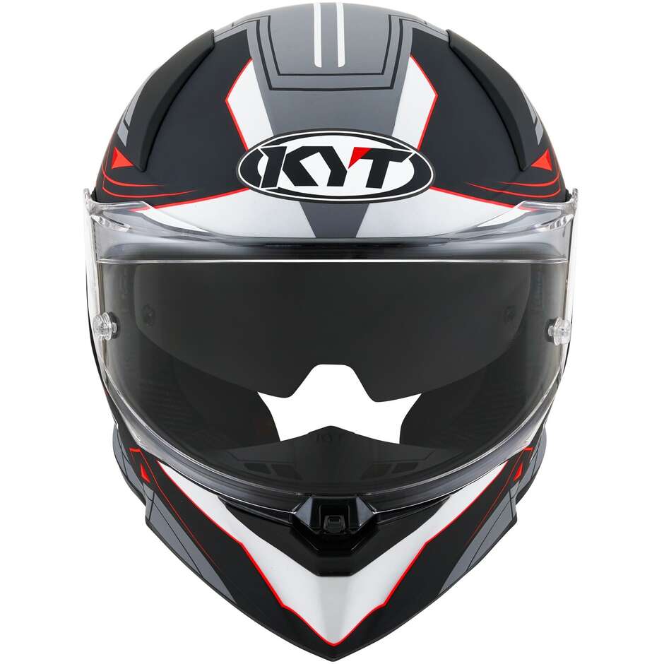 Full Face Touring Motorcycle Helmet Kyt R2R LED Matt Black Grey