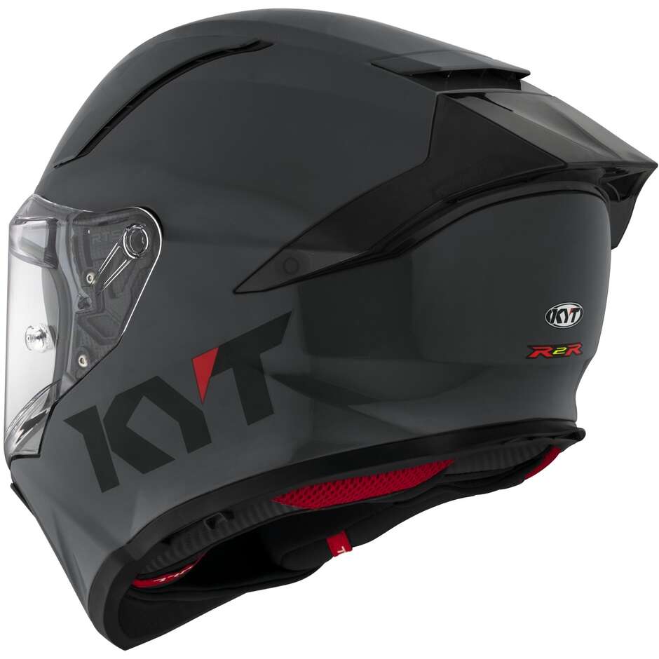 Full Face Touring Motorcycle Helmet Kyt R2R PLAIN Grey