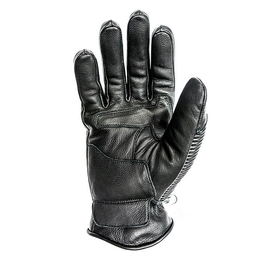 Full Grain Leather Winter Motorcycle Gloves Helstons Model Dock Blacks