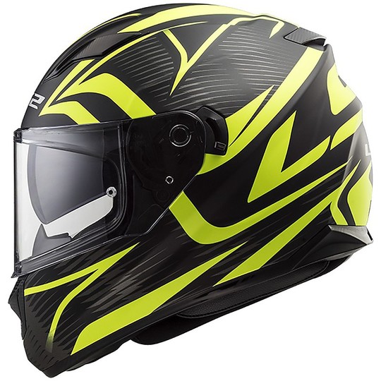 Full HD LS2 FF320 Moto Helmet Evo JINK Black Yellow Fluo Opaque