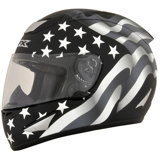 Full HDX AFX FX-95 Freedom Stealth Helmet Black White