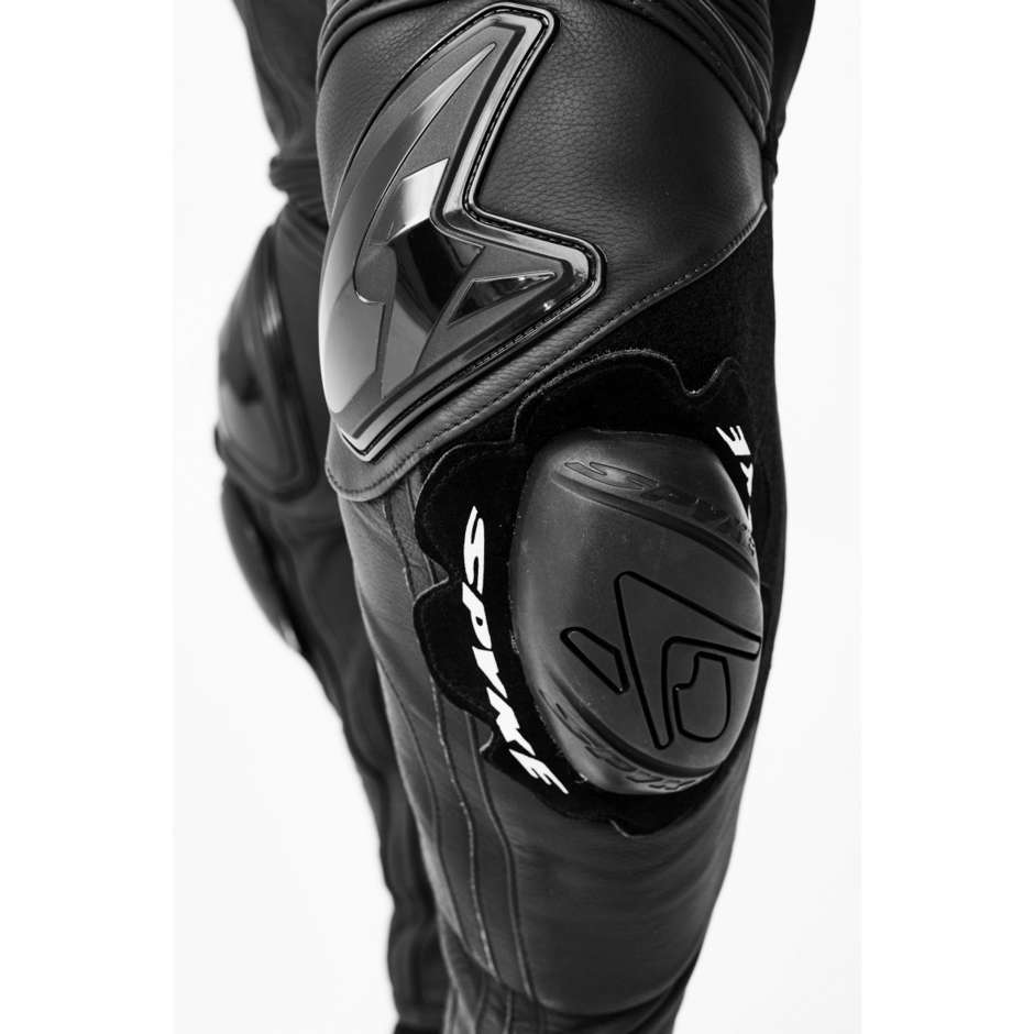Full Leather Motorcycle Suit Spyke ARAGON RACE Black 
