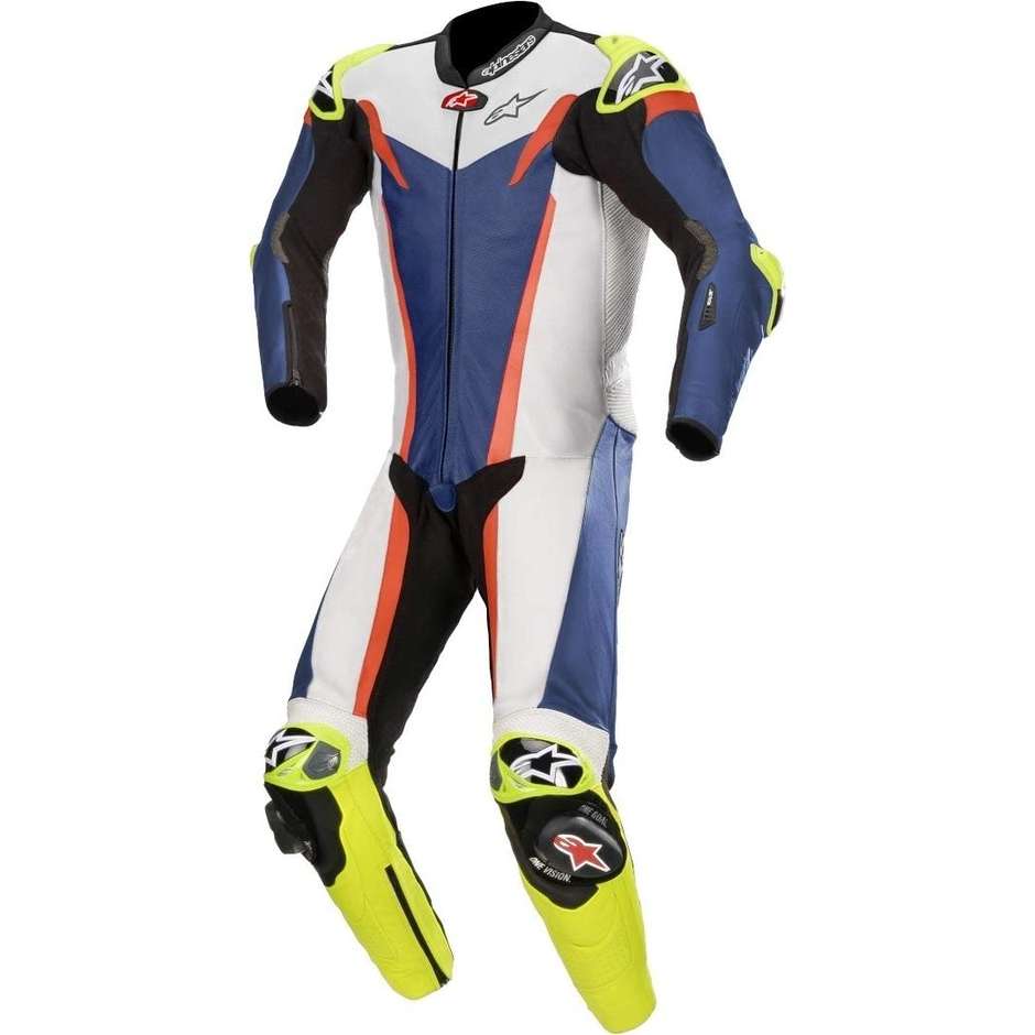 Full Motorcycle Racing Suit Alpinestars GP PRO v3 1pc Tech-Air Blue White Red