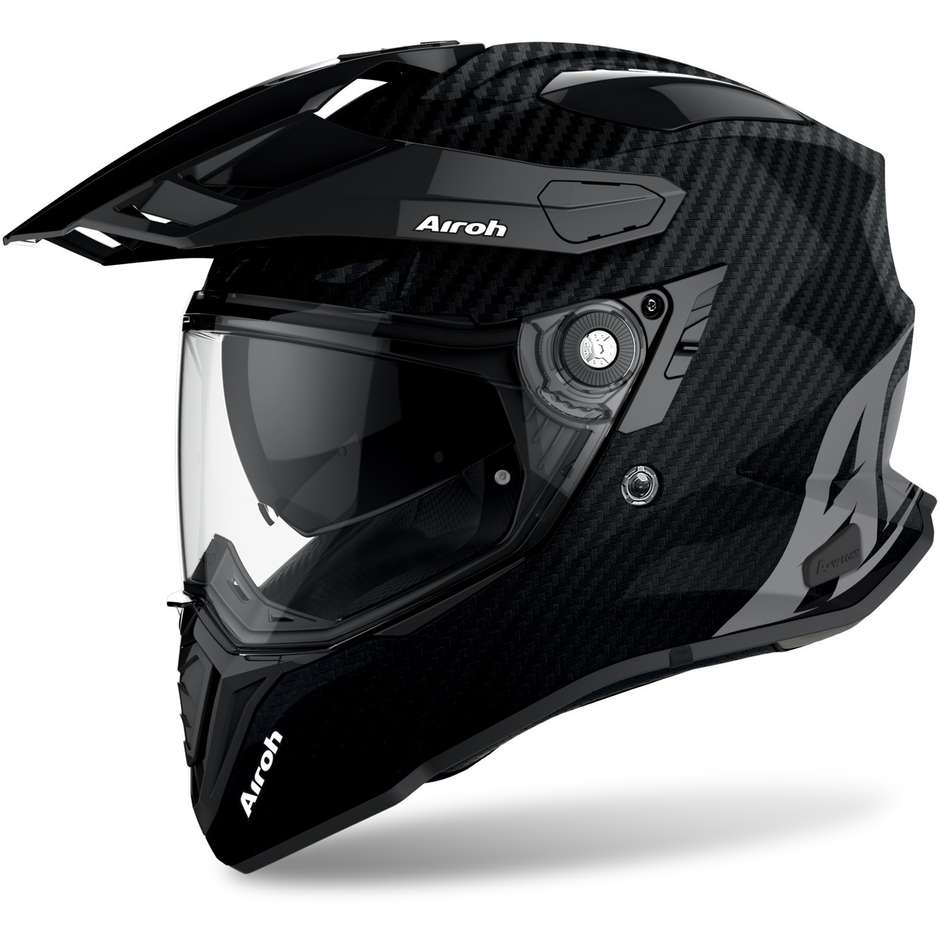Full On-Off Motorcycle Helmet Touring Airoh COMMANDER Full Carbon Glossy