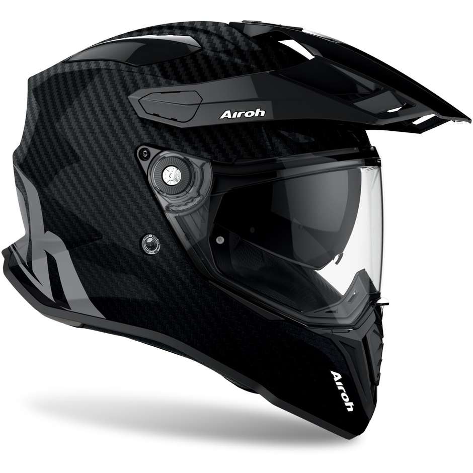 Full On-Off Motorcycle Helmet Touring Airoh COMMANDER Full Carbon Glossy