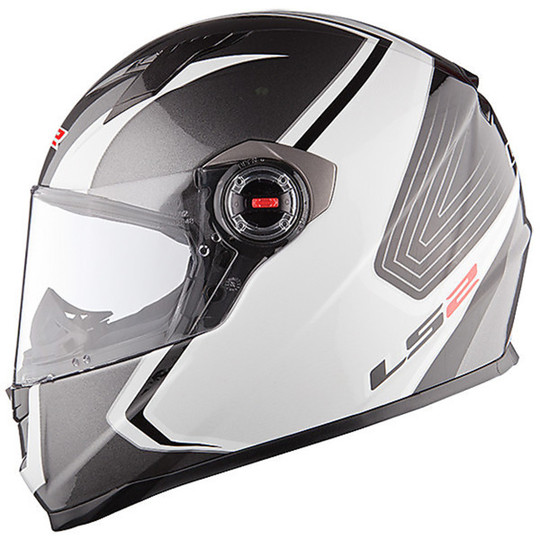 Full Racing Motorcycle Helmet LS2 FF358 Black Silver Fiber